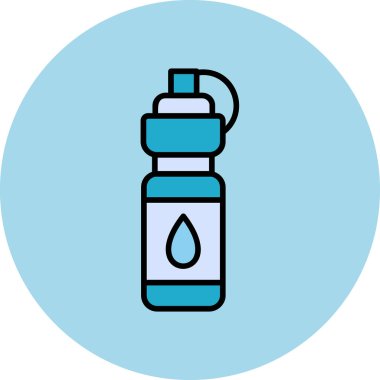 Su şişesi. Web simgesi basit illüstrasyon