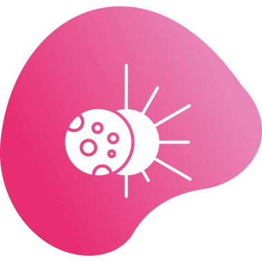 Güneş tutulması simgesi, vektör illüstrasyonu   