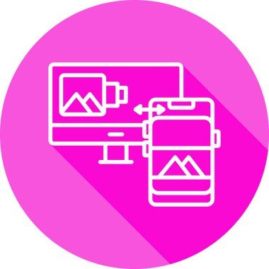 Resim web simgesi, vektör çizim 