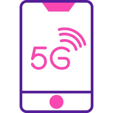 mobil 5g simgesi, vektör illüstrasyonu 