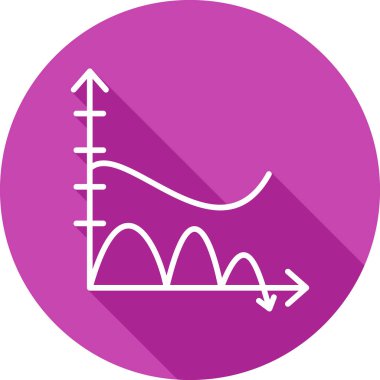 Çizgi Çizelgesi Ağ simgesi, vektör illüstrasyonu
