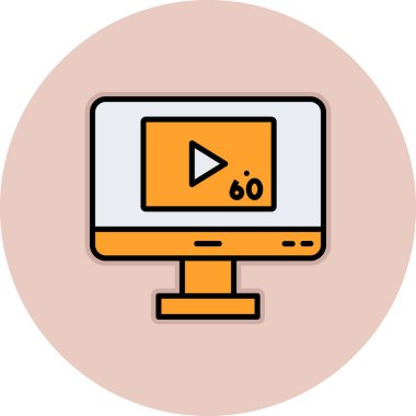 video oynatıcı simgesi, vektör illüstrasyonu basit tasarım