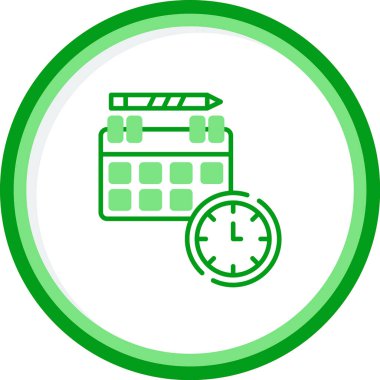 Zamanlama simgesi, vektör illüstrasyonu