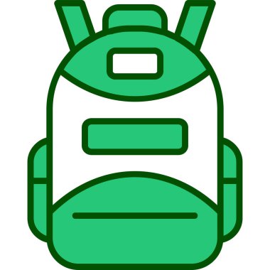 Sırt çantası. Web simgesi basit illüstrasyon