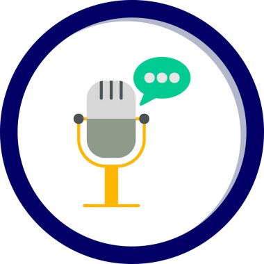 sohbet Podcast vektör illüstrasyonu
