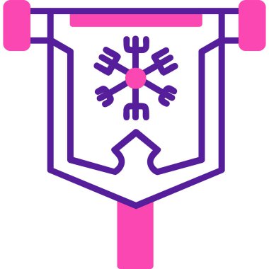 bayrak web simgesi, vektör illüstrasyonu