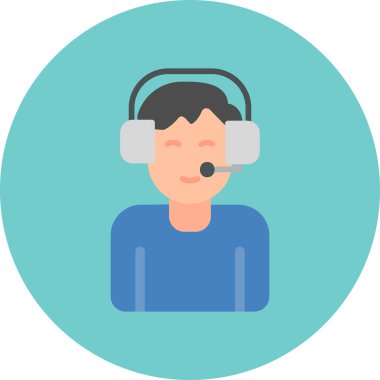 çağrı merkezi operatör simgesi illüstrasyonu 