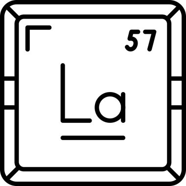 vector illustration of Lanthanum modern icon                       clipart