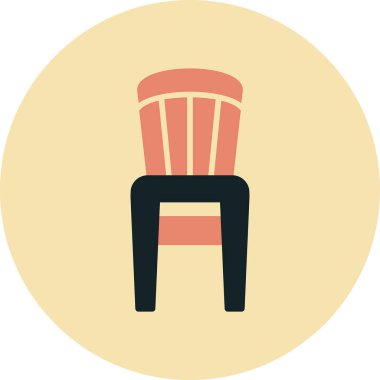 Sandalye. Web simgesi basit illüstrasyon 