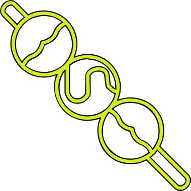 Dango web simgesi. Japon dango tatlıları vektör illüstrasyonu