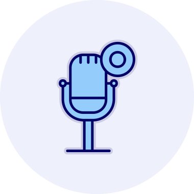 mikrofon simgesi, vektör illüstrasyonu basit tasarım