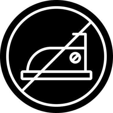 Ütü simgesi yok, illüstrasyon izole vektör sembolü