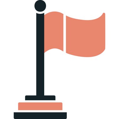 Bayrak. Web simgesi basit tasarım 
