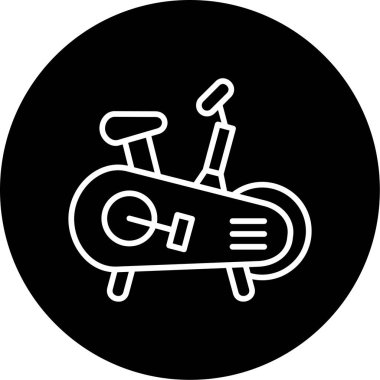 Egzersiz bisikleti. Web simgesi basit illüstrasyon