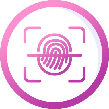 Parmak Tarayıcı Web simgesi, vektör illüstrasyonu