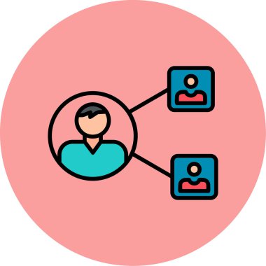 insanlar bağlantı simgesi, vektör illüstrasyonu basit tasarım