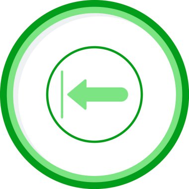 Sol ok simge vektör çizim        