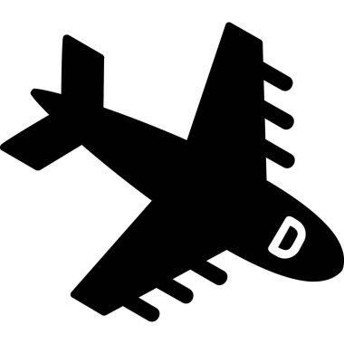  Uçak. Web simgesi basit illüstrasyon