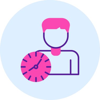 zaman yönetimi simgesi, vektör illüstrasyonu basit tasarım