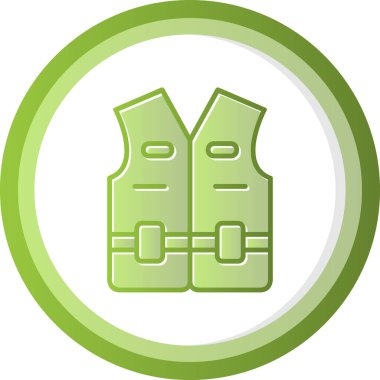 Can yeleği. Web simgesi basit illüstrasyon                               