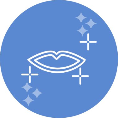 dudak simgesi web basit illüstrasyon