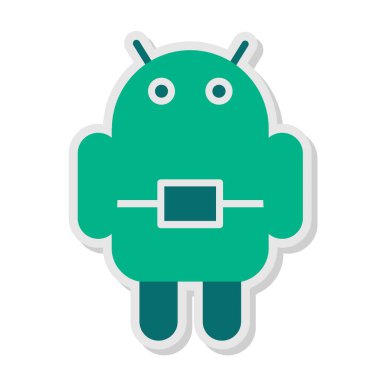 Android Web simgesi vektör çizimi 