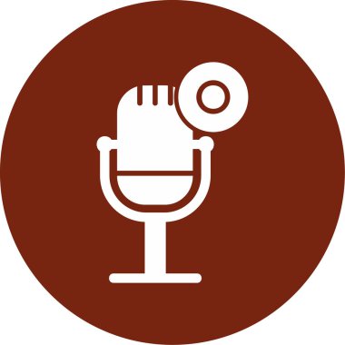 mikrofon simgesi, vektör illüstrasyonu basit tasarım