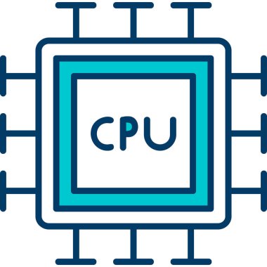 cpu icon, vector illustration simple design