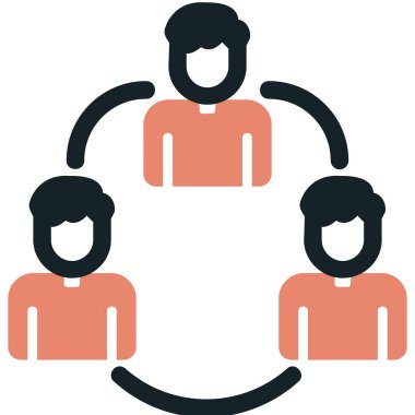 takım çalışması ikon vektör illüstrasyonu 