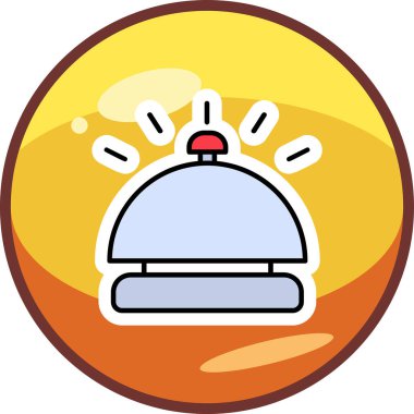 Desk Bell modern simgesinin vektör çizimi            