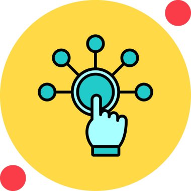 Etkileşimli web simgesi vektör illüstrasyonu