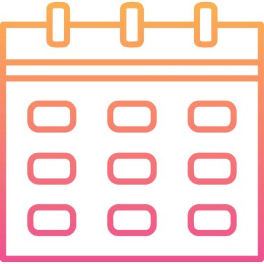 Takvim. Web simgesi basit illüstrasyon