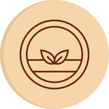 Vegan logosu, vektör çizimi basit tasarım