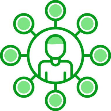 organizasyon yapı simgesi, vektör illüstrasyon basit tasarım