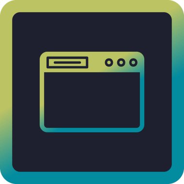 Tarayıcı. Web simgesi vektör illüstrasyonu