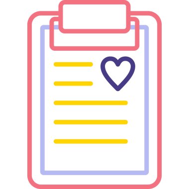 sağlık raporu simgesi vektör illüstrasyon 