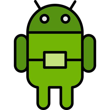 Android Web simgesi vektör çizimi 
