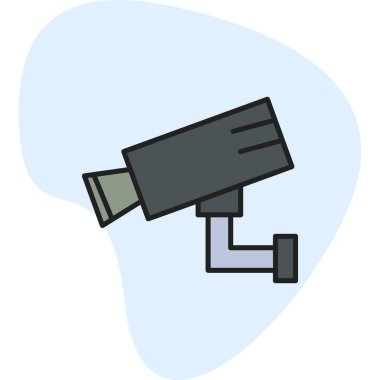 CcTV web simgesi basit illüstrasyon 