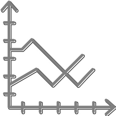 Line Chart web icon, vector illustration