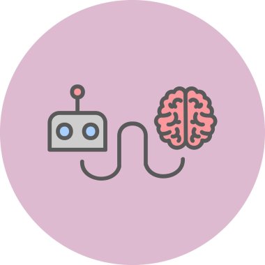 Beyin web simgesi vektör illüstrasyonunu yeniden başlat