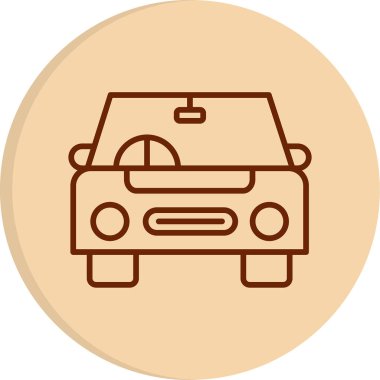 araba web simgesi basit illüstrasyon 