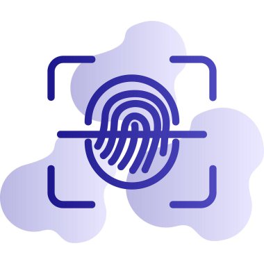 Parmak Tarayıcı Web simgesi, vektör illüstrasyonu