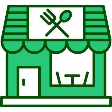 restoran simgesi web basit illüstrasyon
