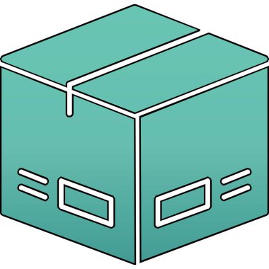 Paket, dağıtım simgesi vektör illüstrasyonu 