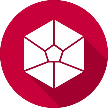 soyut ikosahedron şekli ağ simgesi