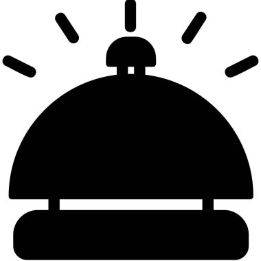 Desk Bell modern simgesinin vektör çizimi            