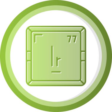 İridyum modern simgesinin vektör illüstrasyonu                      