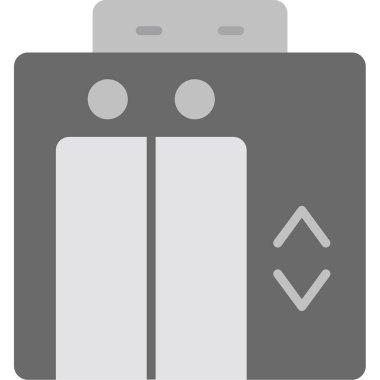 Asansör simgesi, vektör illüstrasyonu basit tasarım