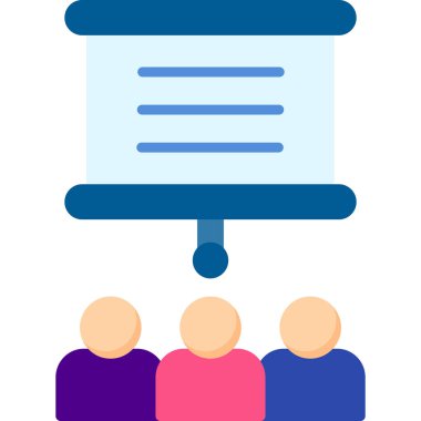 sunum simgesi, vektör illüstrasyonu 