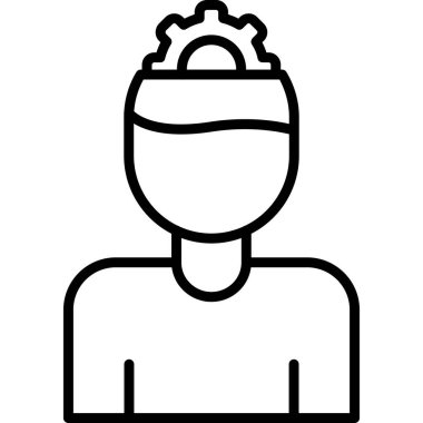 Düşünüyorum. Web simgesi basit illüstrasyon           